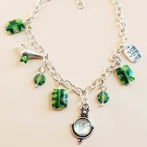 Flower Lover Bracelet Birdwatcher Gift For Mom Ajustable Silver Handmade Jewelry